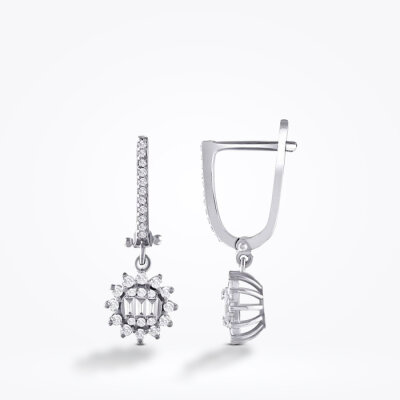 0.56 Karat Pırlanta Baget Küpe - Baroni Diamond