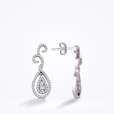 0.56 Karat Pırlanta Trend Küpe - Baroni Diamond
