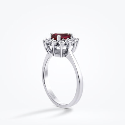 0.56 Karat Pırlanta Yakut Yüzük - Baroni Diamond (1)