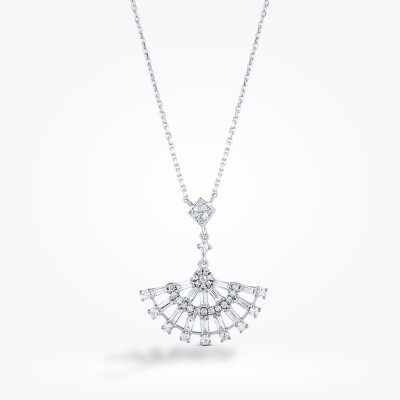 0.57 Karat Pırlanta Baget Kolye - Baroni Diamond