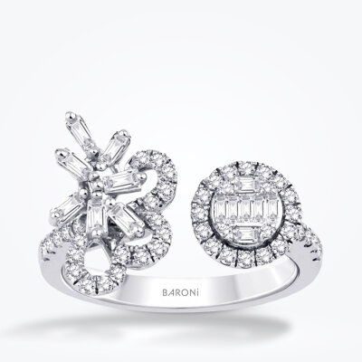 0.57 Karat Pırlanta Baget Yüzük - Baroni Diamond