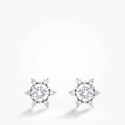 0.57 Karat Pırlanta Lotus Tektas Küpe - Baroni Diamond (1)