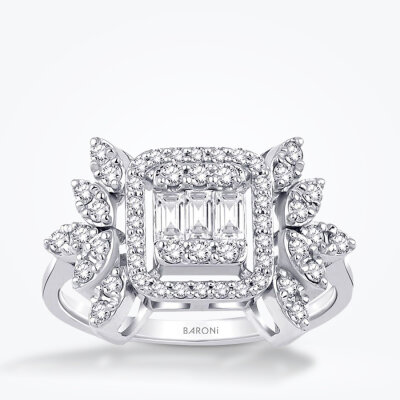 0.58 Karat Pırlanta Baget Yüzük - Baroni Diamond