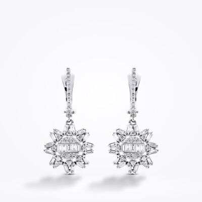 0.59 Karat Pırlanta Baget Küpe - Baroni Diamond (1)