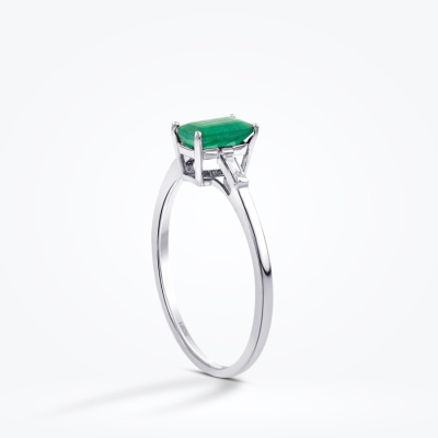 0.59 Karat Pırlanta Zümrüt Yüzük - Baroni Diamond (1)