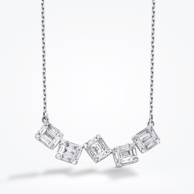 0.60 Karat Pırlanta Baget Kolye - Baroni Diamond