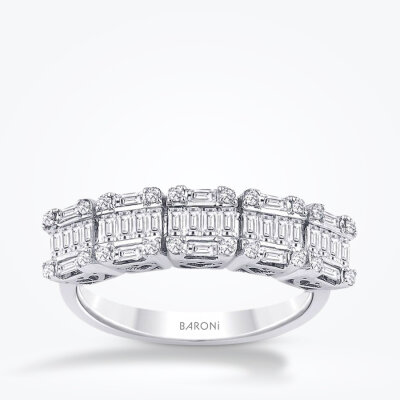 0.60 Karat Pırlanta Baget Yüzük - Baroni Diamond