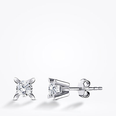 0.60 Karat Pırlanta Tektaş Küpe - Baroni Diamond