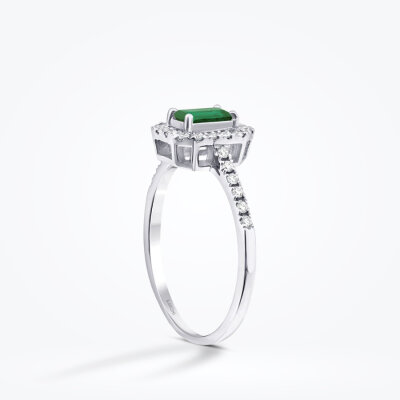 0.61 Karat Pırlanta Zümrüt Yüzük - Baroni Diamond (1)