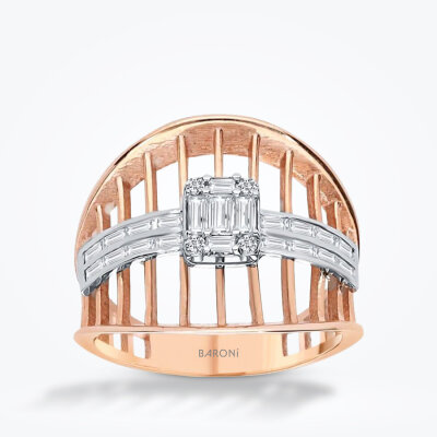 0.62 Karat Pırlanta Baget Yüzük - Baroni Diamond