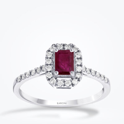 0.65 Karat Pırlanta Yakut Yüzük - Baroni Diamond