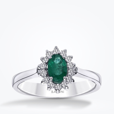 0.65 Karat Pırlanta Zümrüt Yüzük - Baroni Diamond