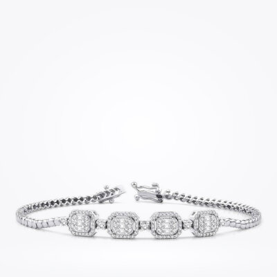 0.66 Karat Pırlanta Baget Bileklik - Baroni Diamond