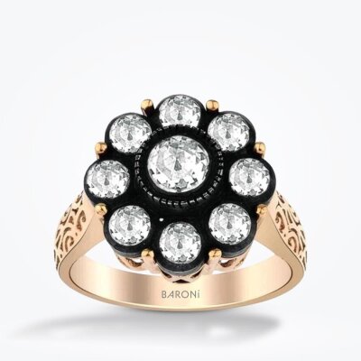 0.68 Karat Elmas Gül Yüzük - Baroni Diamond
