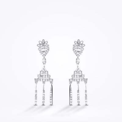 0.68 Karat Pırlanta Baget Küpe - Baroni Diamond (1)