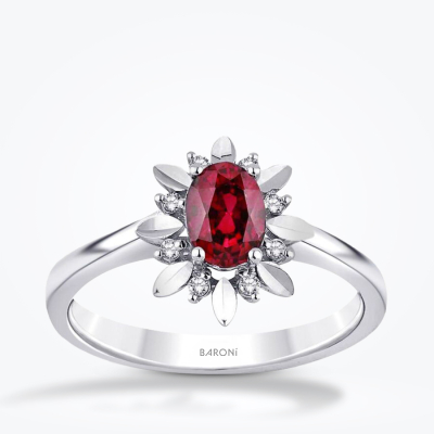 0.69 Karat Pırlanta Yakut Yüzük - Baroni Diamond