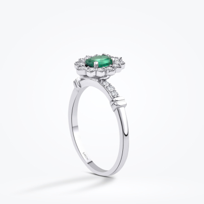 0.71 Karat Pırlanta Zümrüt Yüzük - Baroni Diamond (1)