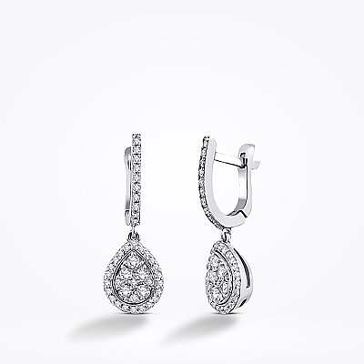 0.73 Karat Pırlanta Damla Küpe - Baroni Diamond
