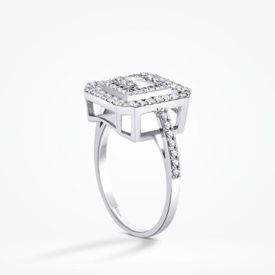 0.74 Karat Pırlanta Baget Yüzük - Baroni Diamond (1)