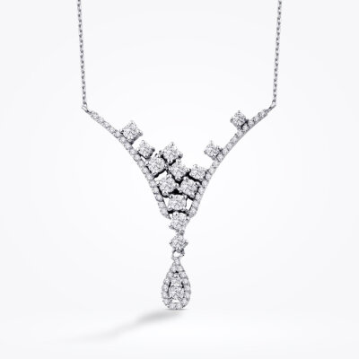 0.74 Karat Pırlanta Damla Kolye - Baroni Diamond