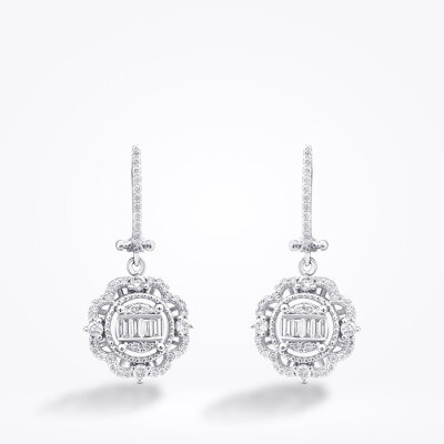 0.75 Karat Pırlanta Baget Küpe - Baroni Diamond (1)