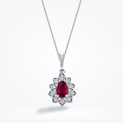 0.75 Karat Pırlanta Yakut Kolye - Baroni Diamond (1)