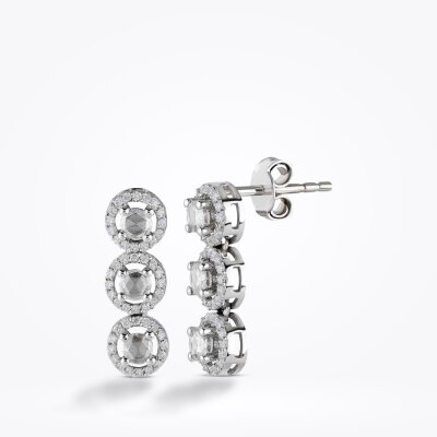 0.77 Karat Elmas Tria Küpe - Baroni Diamond