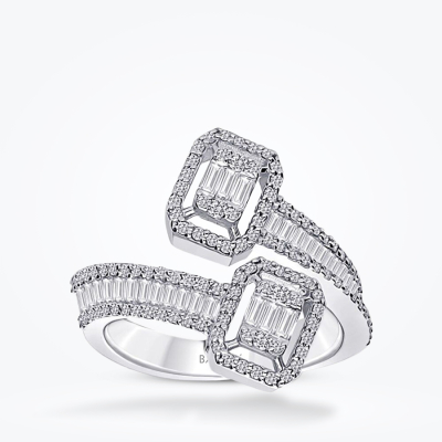 0.77 Karat Pırlanta Baget Yüzük - Baroni Diamond