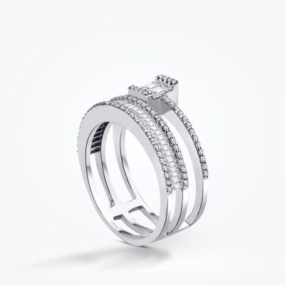 0.77 Karat Pırlanta Baget Yüzük - Baroni Diamond (1)