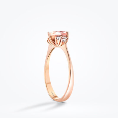0.77 Karat Pırlanta Morganit Yüzük - Baroni Diamond (1)