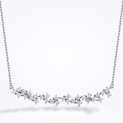 0.78 Karat Pırlanta Sıra Taşlı Kolye - Baroni Diamond