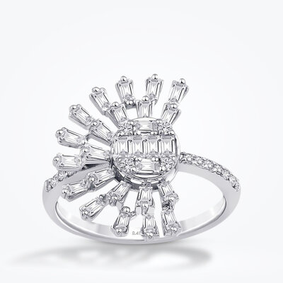 0.79 Karat Pırlanta Baget Yüzük - Baroni Diamond