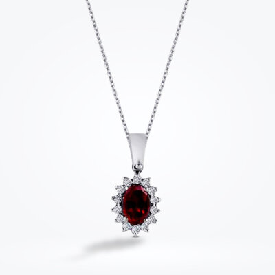 0.79 Karat Pırlanta Yakut Kolye - Baroni Diamond (1)