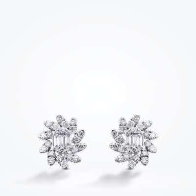0.80 Karat Pırlanta Baget Küpe - Baroni Diamond (1)