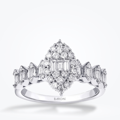 0.80 Karat Pırlanta Baget Yüzük - Baroni Diamond
