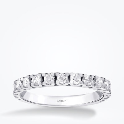 0.80 Karat Pırlanta Yarımtur Yüzük - Baroni Diamond