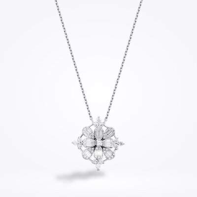 0.83 Karat Pırlanta Baget Kolye - Baroni Diamond (1)