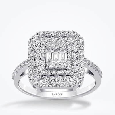 0.83 Karat Pırlanta Baget Yüzük - Baroni Diamond