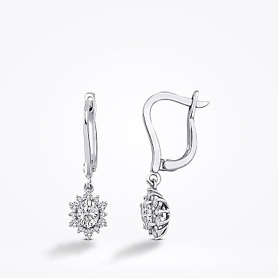 0.87 Karat Pırlanta Lotus Küpe - Baroni Diamond