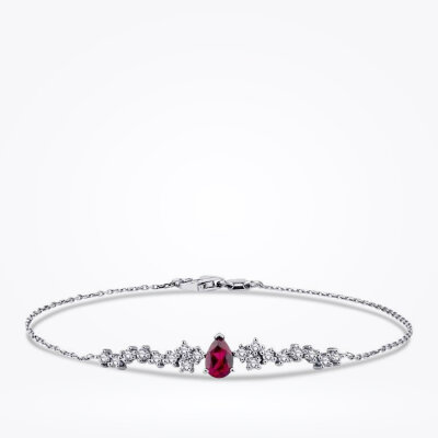 0.87 Karat Pırlanta Yakut Bileklik - Baroni Diamond