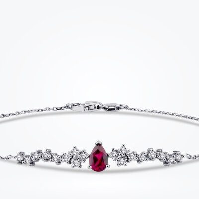 0.87 Karat Pırlanta Yakut Bileklik - Baroni Diamond (1)