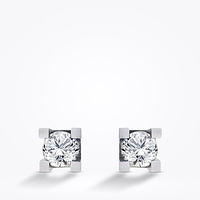 0.90 Karat Pırlanta Tektaş Küpe - Baroni Diamond (1)