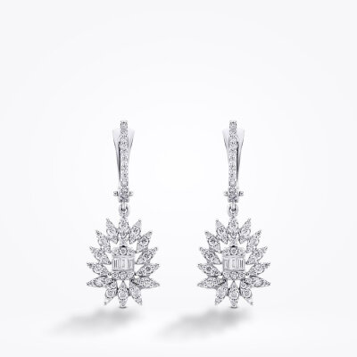 0.91 Karat Pırlanta Baget Küpe - Baroni Diamond (1)
