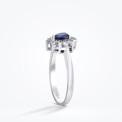 0.92 Karat Pırlanta Safir Yüzük - Baroni Diamond (1)