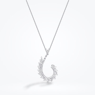 0.96 Karat Pırlanta Baget Kolye - Baroni Diamond (1)