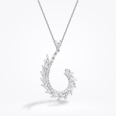 0.96 Karat Pırlanta Baget Kolye - Baroni Diamond