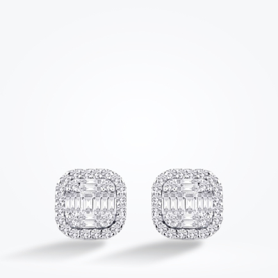 0.97 Karat Pırlanta Baget Küpe - Baroni Diamond (1)