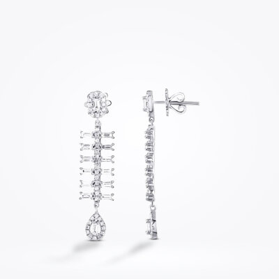 0.98 Karat Pırlanta Baget Küpe - Baroni Diamond
