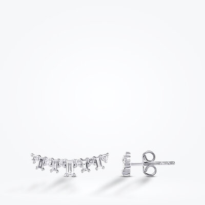 0.99 Karat Pırlanta Baget Küpe - Baroni Diamond