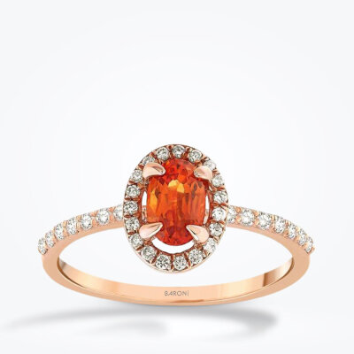 0.99 Karat Pırlanta Sitrin Yüzük - Baroni Diamond